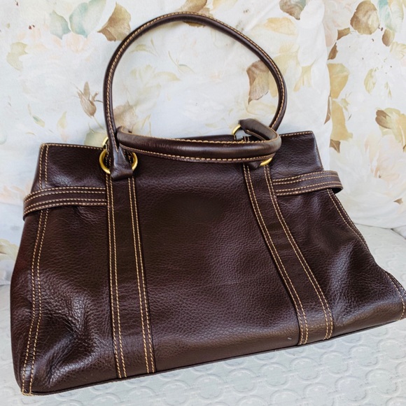 Etienne Aigner Bags Etienne Aigner Brown Leather Satchel Bag Poshmark